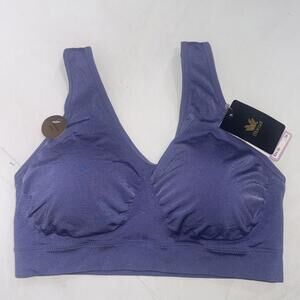 WACOAL B SMOOTH STRETCH Removable Pads Wireless Purple BRA NEW Size 38